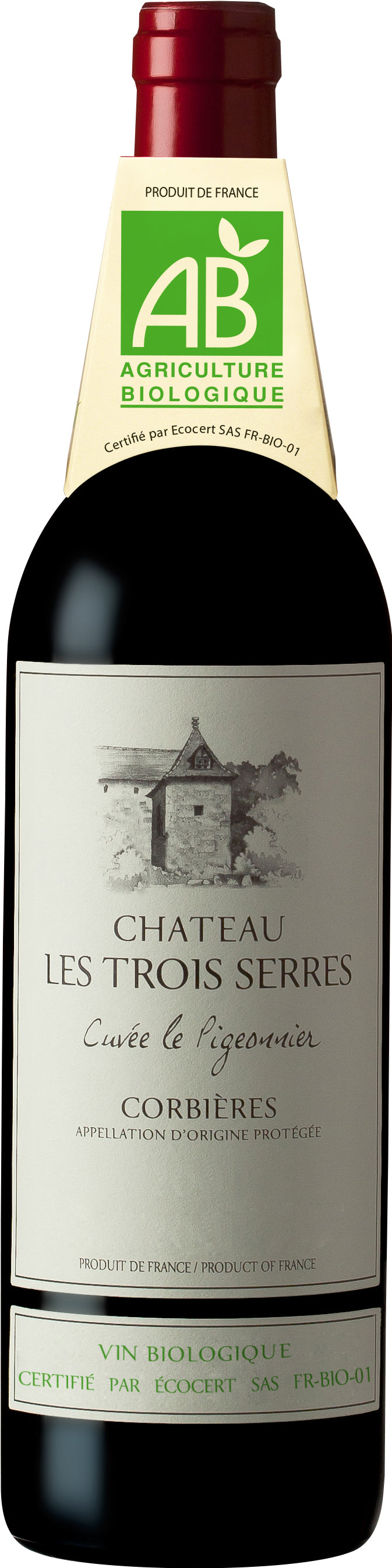 CHATEAU LES 3 SERRES CUVEE LE PIGEONNIER ROUGE AB AOP CORBIERES